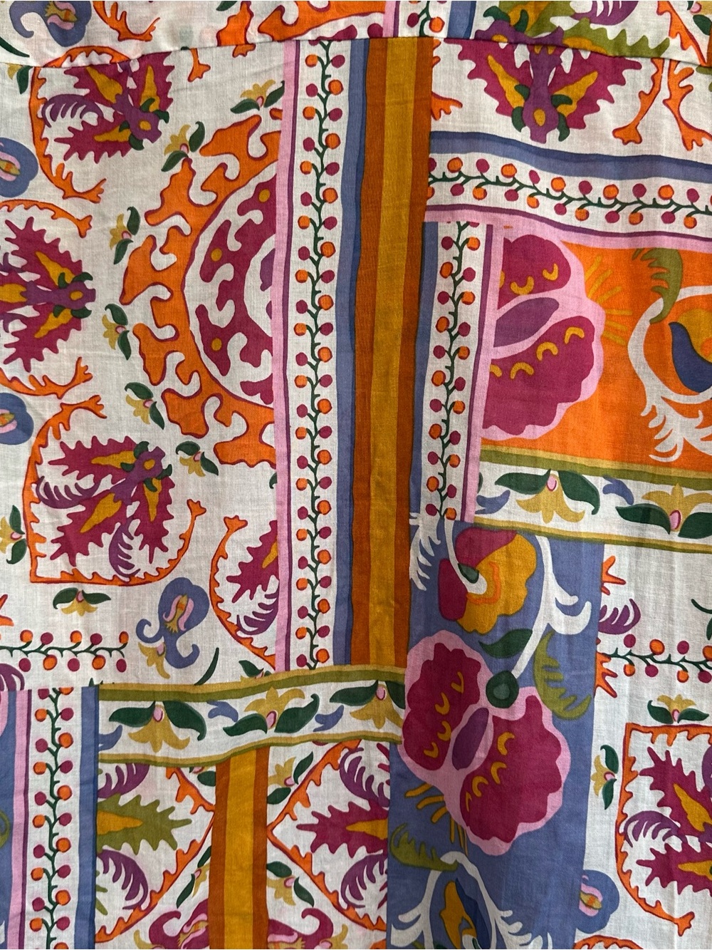 Calypso St.Barth Vibrant Multi-Color Printed Button-Up Blouse,cotton - Picture 7 of 7